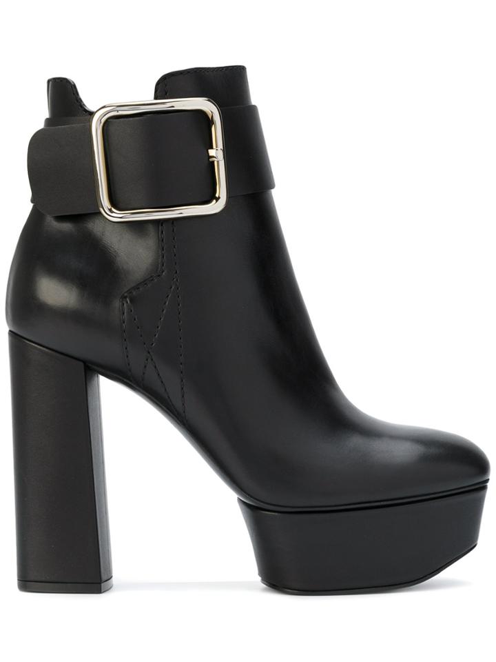 Casadei Casadei X Lena Perminova Platform Ankle Boots With Side Buckle