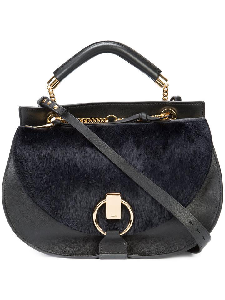 Chloé - Shoulder Bag - Women - Leather/calf Hair - One Size, Black, Leather/calf Hair
