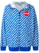 Colmar Allover Logo Hooded Jacket - Blue