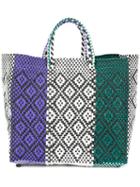 Truss Nyc Woven Tote, Women's, Purple, Plastic