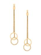 Chloé Rhinestone Chain Ring Drop Earrings - Metallic