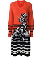 Krizia Striped Knitted Dress - Orange