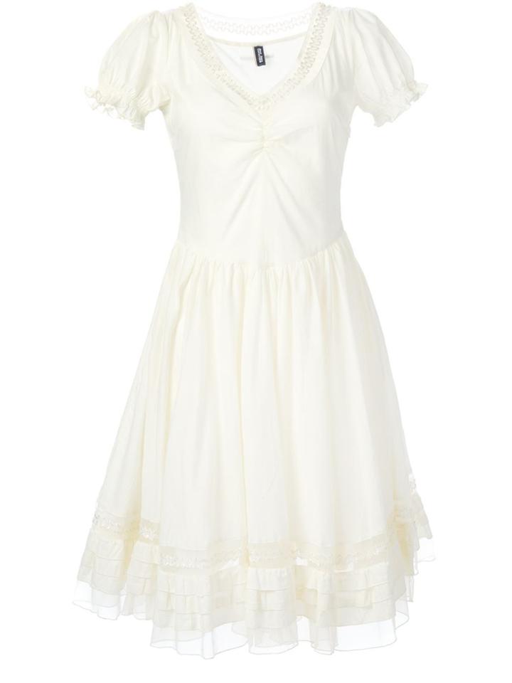 Jean Paul Gaultier Vintage Sheer Insert Flared Dress - Nude & Neutrals
