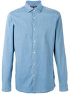 Michael Kors - Chambray Shirt - Men - Cotton - L, Blue, Cotton