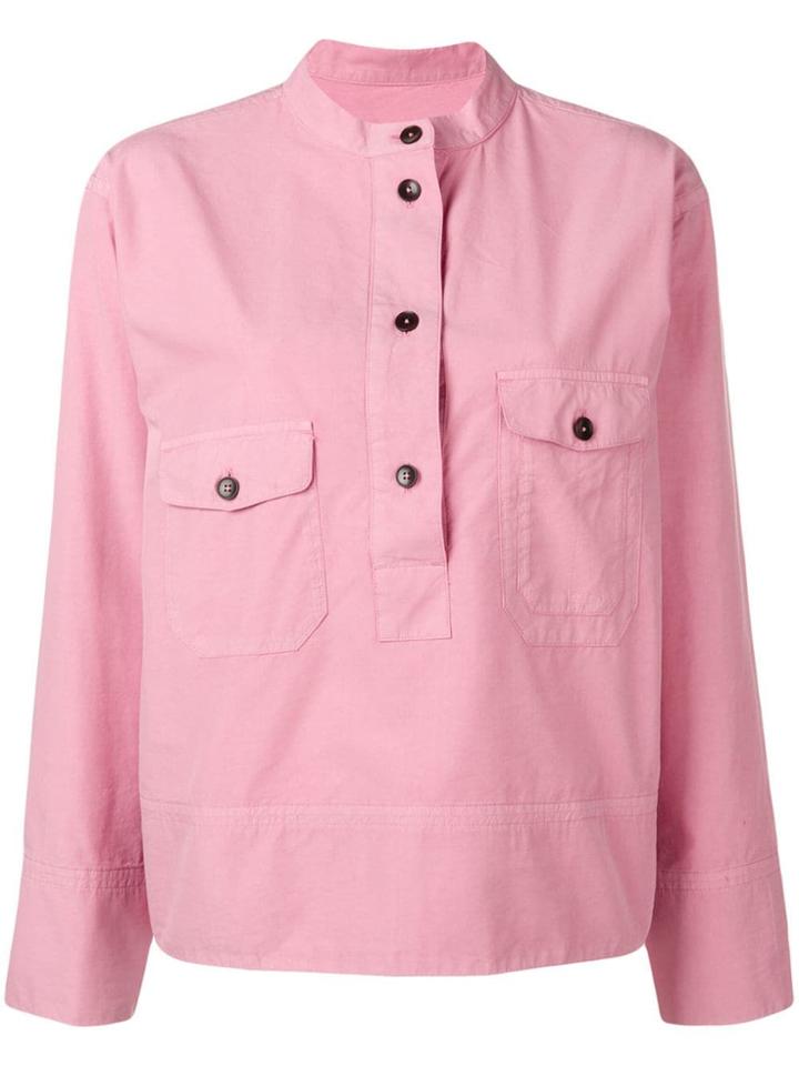 Ymc Buttoned Placket Shirt - Pink