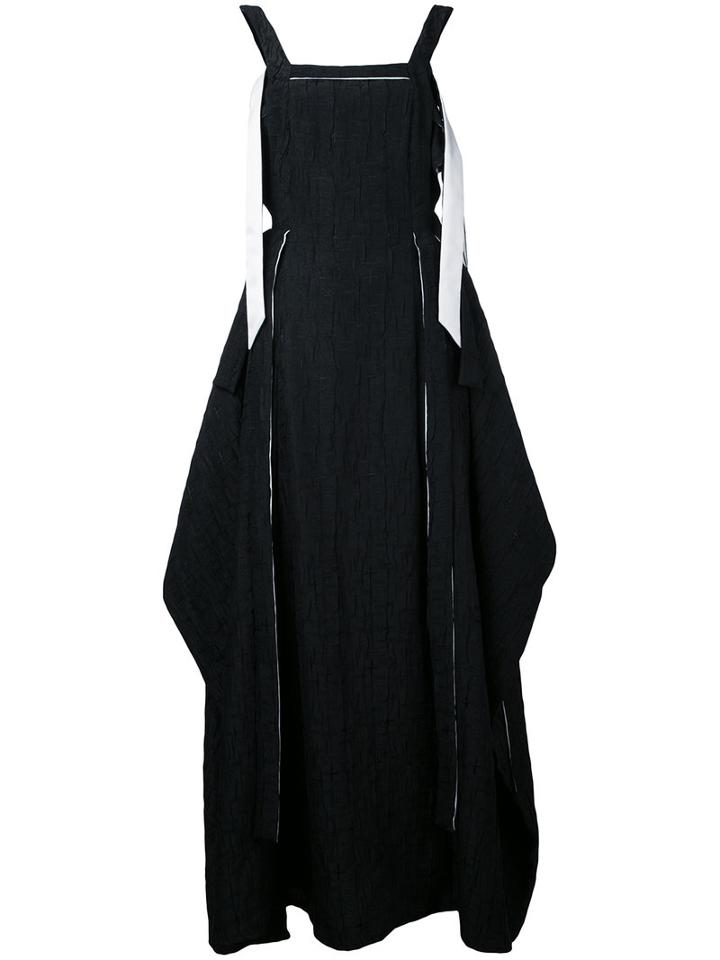Juan Hernandez Daels - Kalina Dress - Women - Cotton/linen/flax/silk Satin - Xs, Black, Cotton/linen/flax/silk Satin