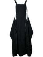 Juan Hernandez Daels - Kalina Dress - Women - Cotton/linen/flax/silk Satin - Xs, Black, Cotton/linen/flax/silk Satin