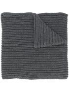 I Love Mr Mittens Oversize Ribbed Knit Scarf - Grey