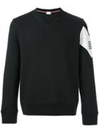 Moncler Contrast Diagonal Band Sweatshirt - Black