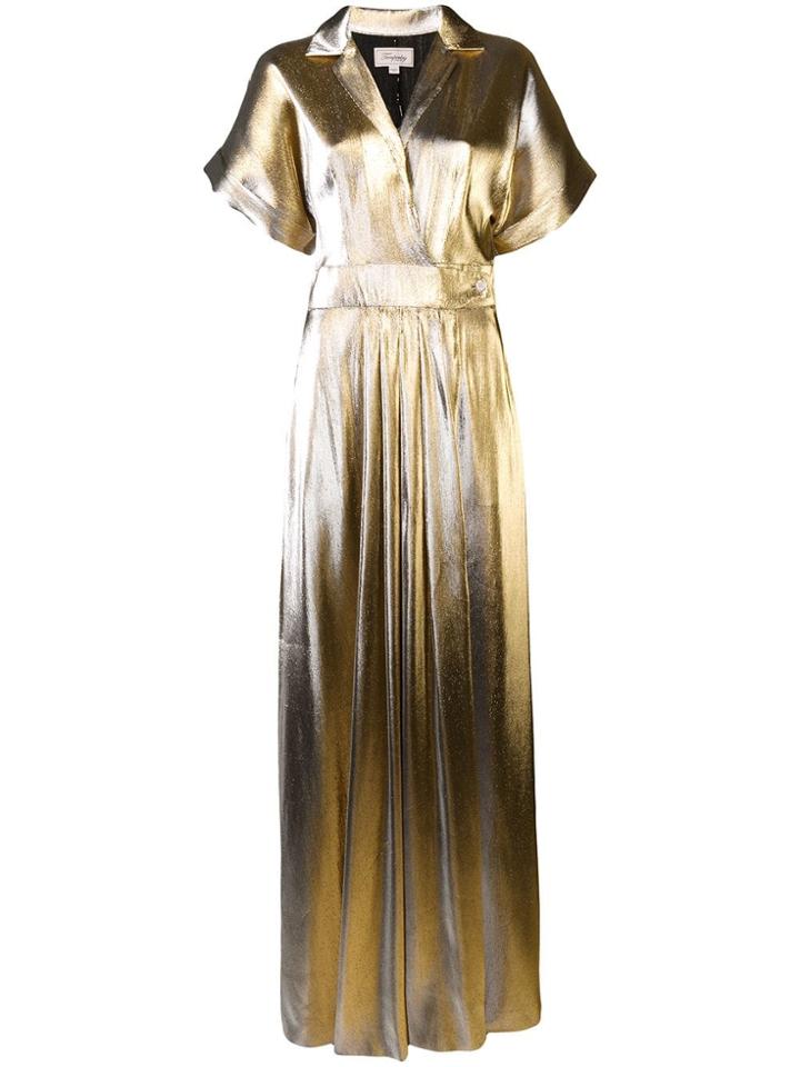 Temperley London Liquid Metal Shirt Dress - Gold