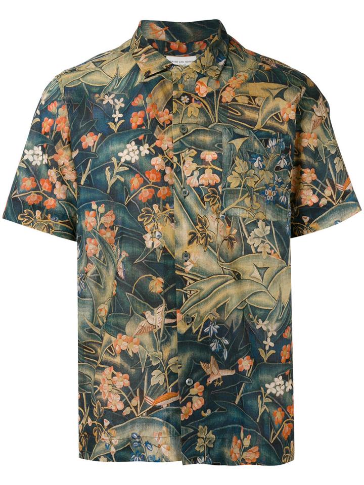 Dries Van Noten Carlton Shirt, Men's, Size: 50, Green, Cotton