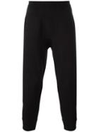Neil Barrett Cropped Track Pants, Men's, Size: Small, Black, Lyocell/cotton/viscose/spandex/elastane