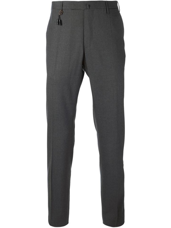 Incotex Slim Tailored Trousers, Men's, Size: 46, Grey, Wool
