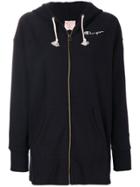 Champion Embroidered Logo Zip Up Hoodie - Black