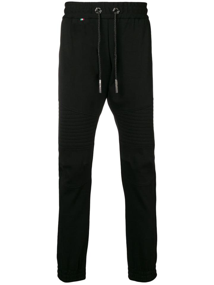 Philipp Plein Embroidered Track Pants - Black