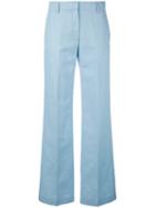 Barena - Tailored Trousers - Women - Cotton/linen/flax - 42, Blue, Cotton/linen/flax
