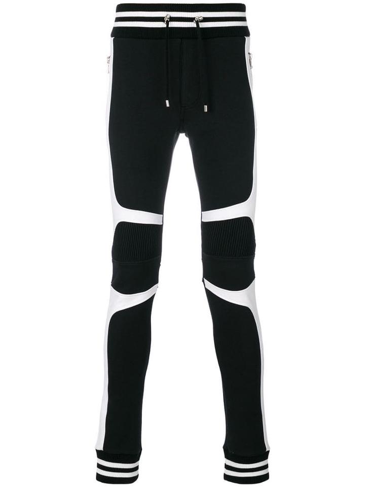 Balmain Bicolour Joggers - Black