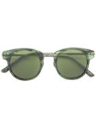 Bottega Veneta Eyewear Marble Effect Cat Eye Sunglasses, Adult Unisex, Green, Metal (other)