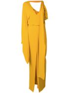 Tom Ford Asymmetric Sleeve Dress - Yellow & Orange