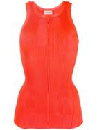 Maison Flaneur Ribbed Sleeveless Tank - Orange