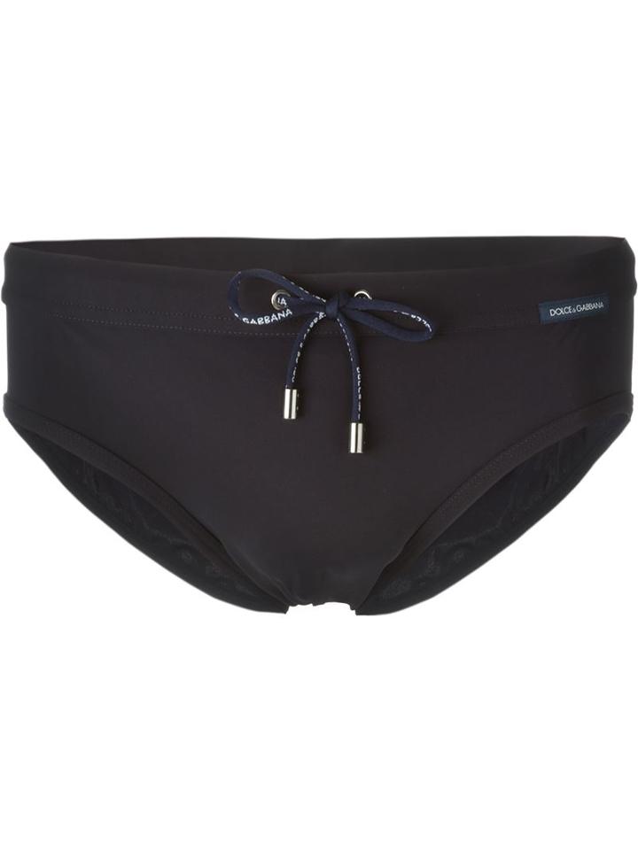 Dolce & Gabbana Classic Swimming Trunks, Men's, Size: 3, Blue, Polyamide/spandex/elastane