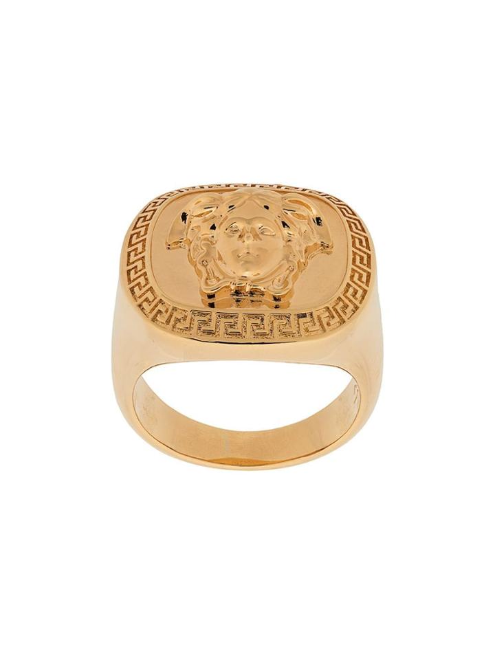 Versace Medusa Engraved Ring - Gold