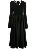 Prada Ribbed Cardi-top Dress - Black
