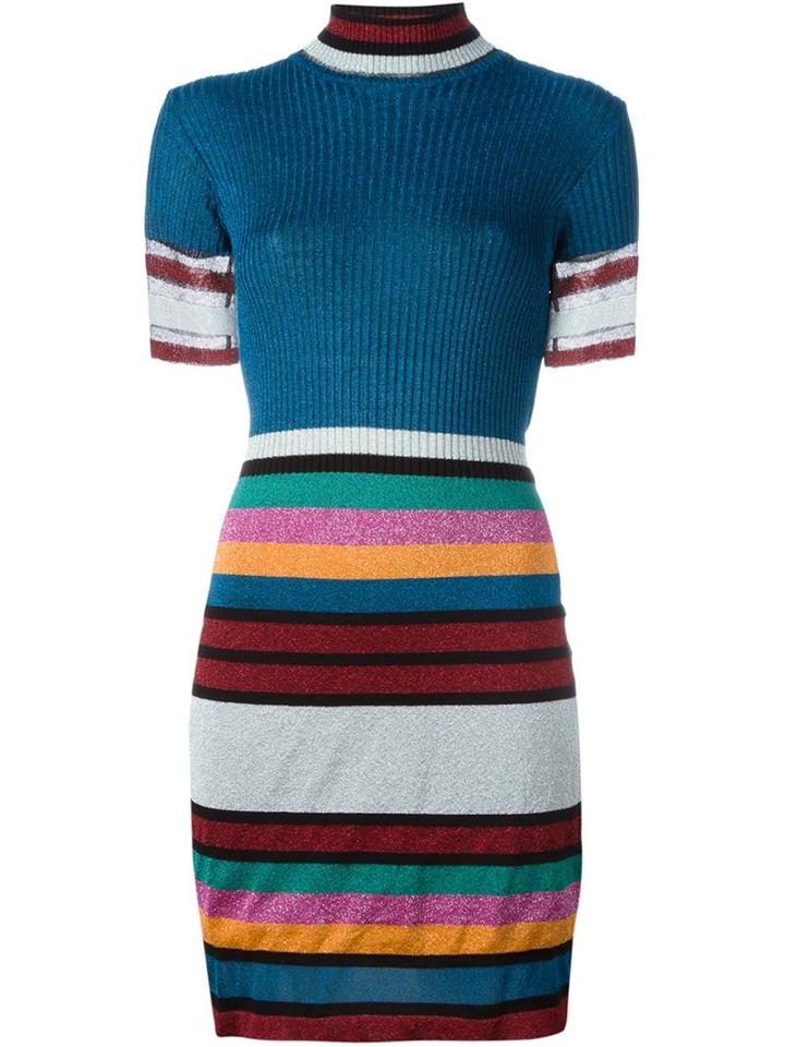 Diesel M-wonderland Dress, Women's, Size: M, Blue, Rayon/cotton/nylon/polyester