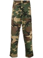 R13 Camouflage Cropped Trousers - Green