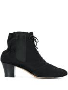 Chanel Vintage Ankle Lace-up Boots - Black