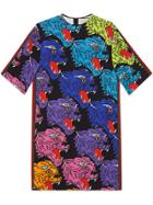 Gucci Panther Face Viscose Tunic Dress - Multicolour