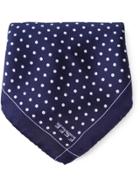 Fefè Polka Dot Print Pocket Square Handkerchief - Blue