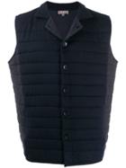 N.peal Padded Buttoned Gilet - Blue