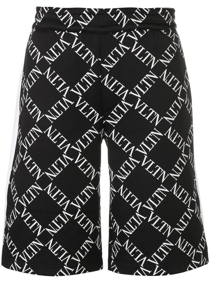 Valentino Logo Track Shorts - Black