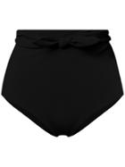 Mara Hoffman Bow Detail High Waisted Bikini Bottoms - Black