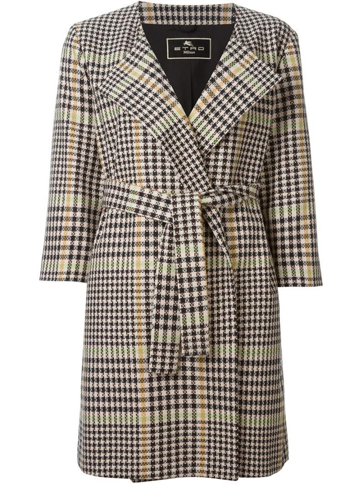Etro Checked Belted Coat