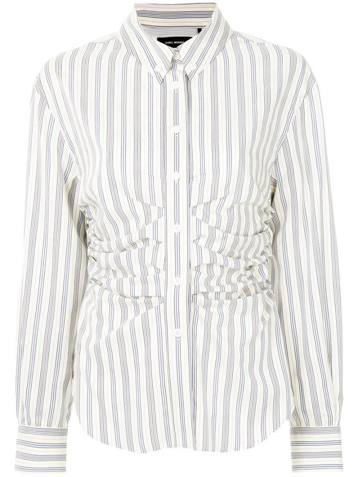 Isabel Marant - Striped Shirt - Women - Silk/cotton/cupro - 38, Blue, Silk/cotton/cupro