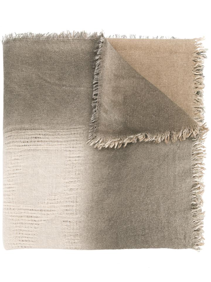 Le Tricot Perugia Frayed Scarf - Nude & Neutrals