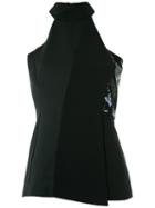 Sequin Top - Women - Polyester/acetate - 42, Black, Polyester/acetate, Giuliana Romanno