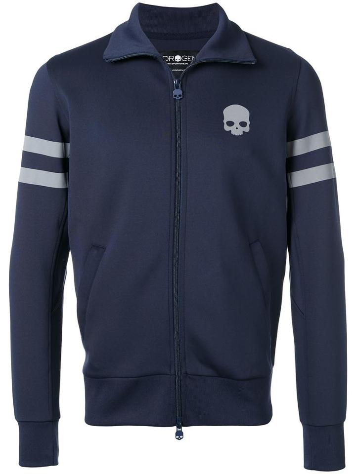 Hydrogen Reflex Skull Zipped Hoodie, Men's, Size: Small, Blue, Polyester/spandex/elastane