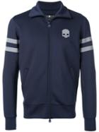 Hydrogen Reflex Skull Zipped Hoodie, Men's, Size: Small, Blue, Polyester/spandex/elastane