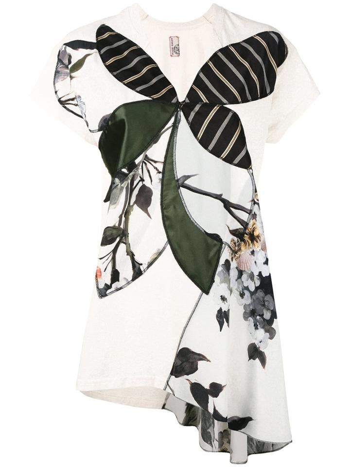 Antonio Marras - Patchwork Panel T-shirt - Women - Cotton/polyester - 2, Nude/neutrals, Cotton/polyester