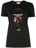 Fendi Sequin Embroidered T-shirt - Black
