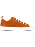 Eleventy Perforated Low-top Sneakers, Men's, Size: 43, Yellow/orange, Suede/leather/cotton/rubber