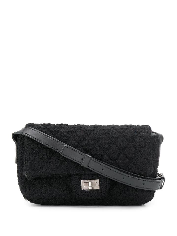 Chanel Vintage 2008's Knitted Shoulder Bag - Black