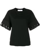 Victoria Victoria Beckham Cut-out Sleeve Top - Black