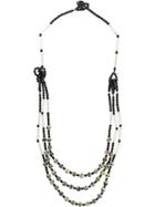 Armani Collezioni Layered Beaded Necklace - Black