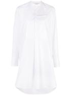 Marni High Low Hem Shirt Dress - White