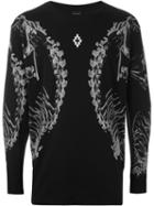 Marcelo Burlon County Of Milan Skeleton Print Sweatshirt, Men's, Size: Medium, Black, Cotton