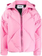 Msgm Oversized Puffer Jacket - Pink